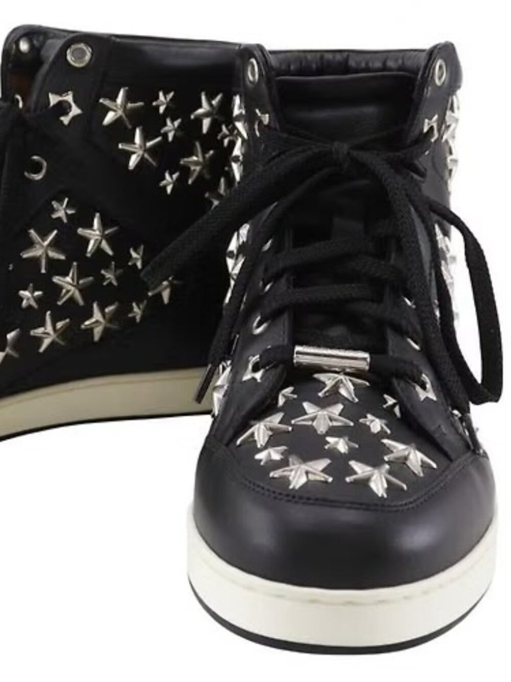 Jimmy Choo Star Studded High Top Sneakers- Euro Size 39